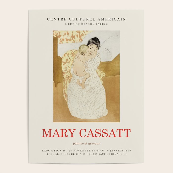 Mary Cassatt Vintage Art Exhibition Poster, 1959 Poster Gallery Image 4