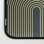 Geometric Lines Rainbows 19 in Slate Blue Gold Laptop Sleeve Gallery Image 3