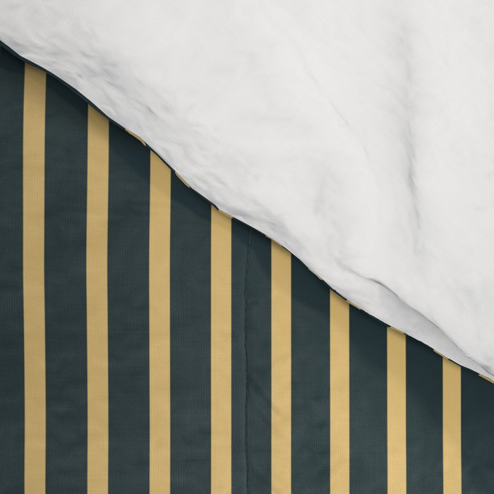 Geometric Lines Rainbows 19 in Slate Blue Gold Comforter Gallery Image 4