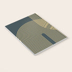 Geometric Lines Rainbows 19 in Slate Blue Gold Notebook Gallery Image 3