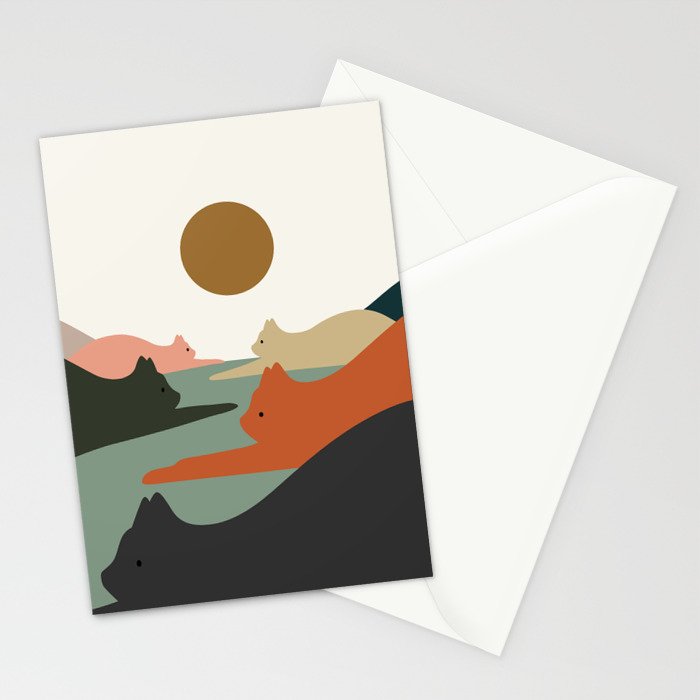 Cat Landscape 93 Stationery Card Gallery Image 2