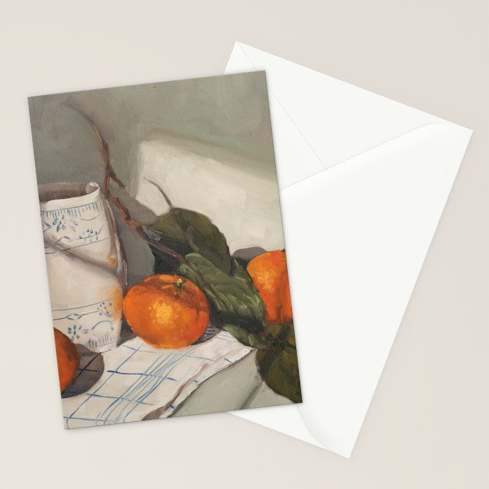 Clementines & a Blue Onion Crock Stationery Card Gallery Image 2