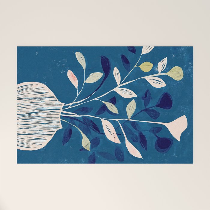 Flowers in a White Vase Welcome Mat Gallery Image 1