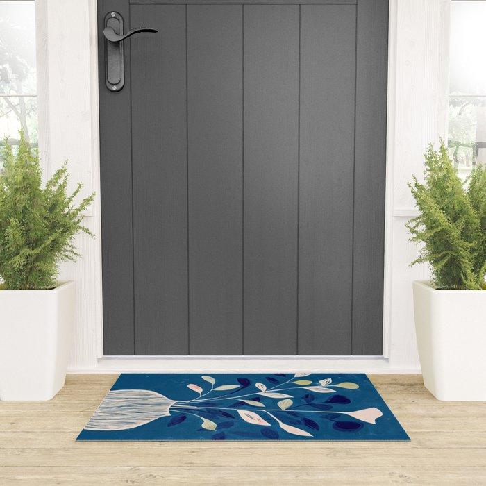 Flowers in a White Vase Welcome Mat Gallery Image 3