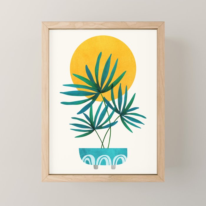 Little Palm + Sunshine Mini Art Print Gallery Image 1