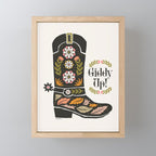 Giddy Up - Cowgirl Boot Mini Art Print Gallery Image 1
