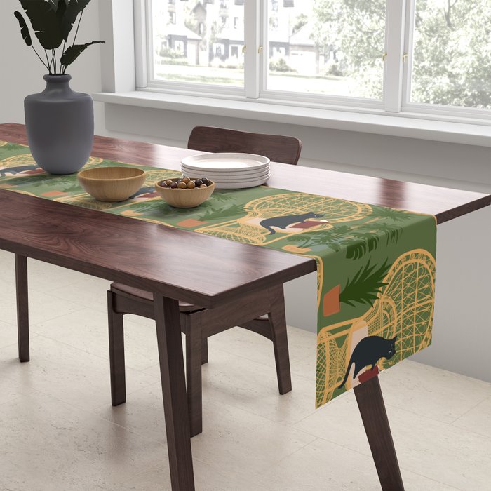 Hidden cat 51 private forest reading area rattan chair Table Runner Gallery Image 2