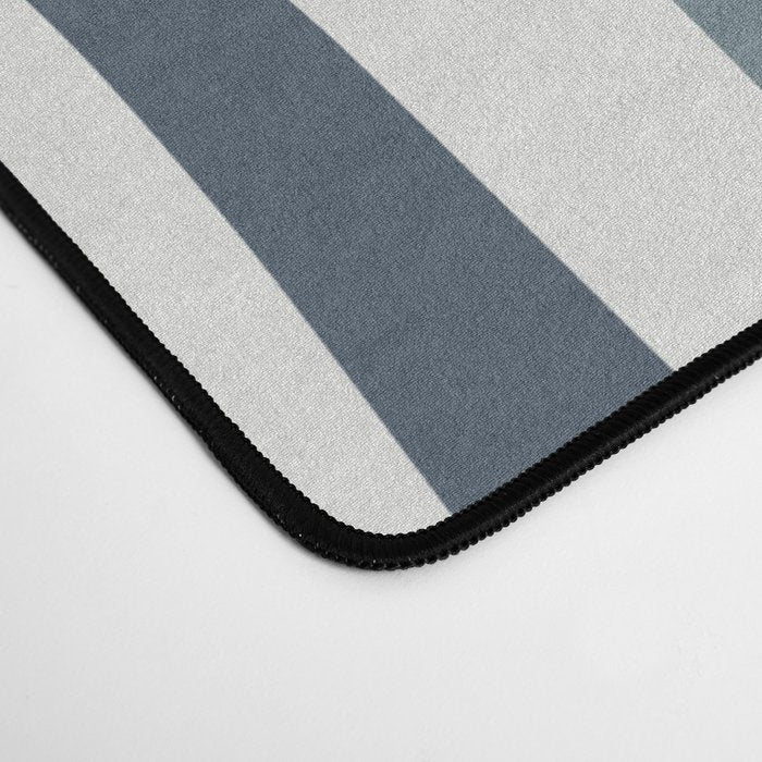 Liquid Swirl Abstract Pattern in Neutral Blue Gray on Off White Desk Mat Gallery Image 4