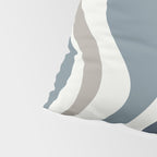 Liquid Swirl Abstract Pattern in Neutral Blue Gray on Off White Pillow Sham Gallery Image 4