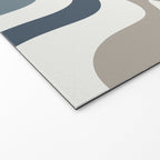 Liquid Swirl Abstract Pattern in Neutral Blue Gray on Off White Welcome Mat Gallery Image 2