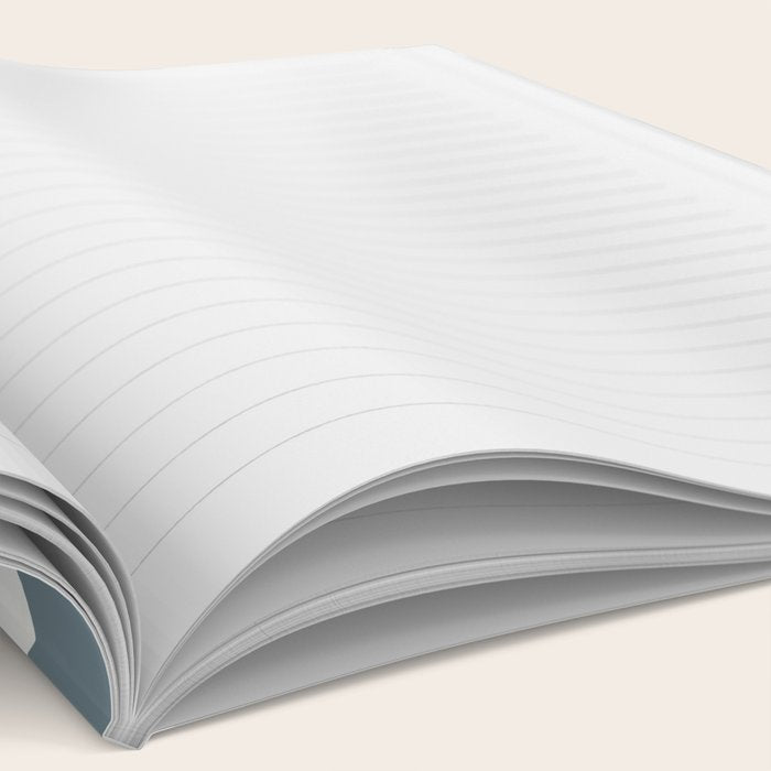 Liquid Swirl Abstract Pattern in Neutral Blue Gray on Off White Notebook Gallery Image 2