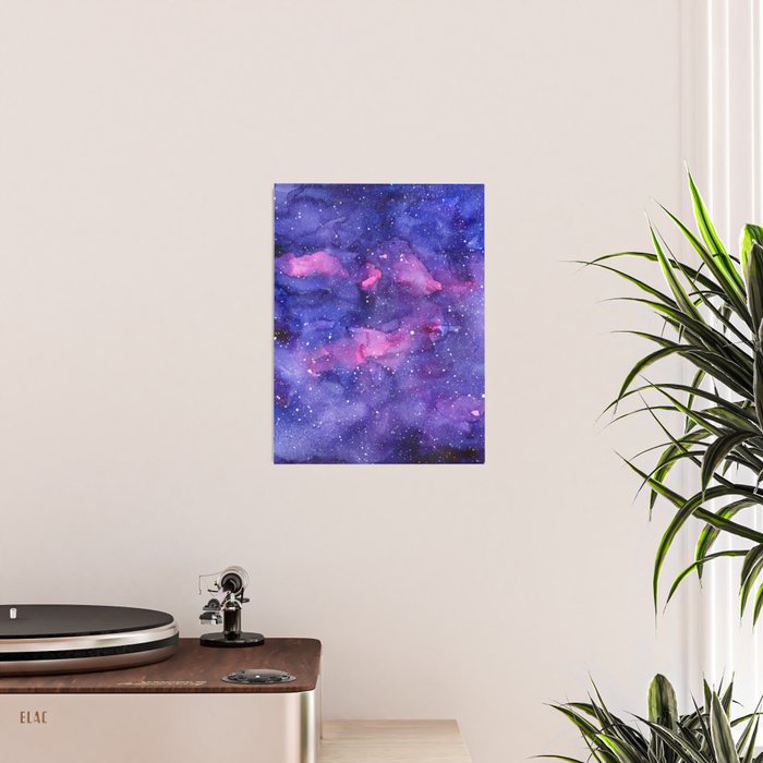 Galaxy Pattern Watercolor Poster Gallery Image 2