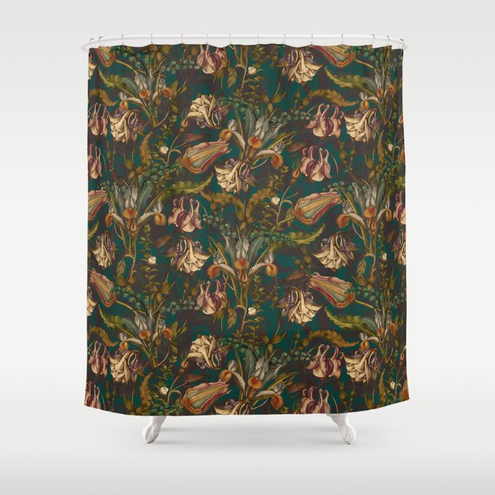 Midnight Summer Garden Shower Curtain Gallery Image 1