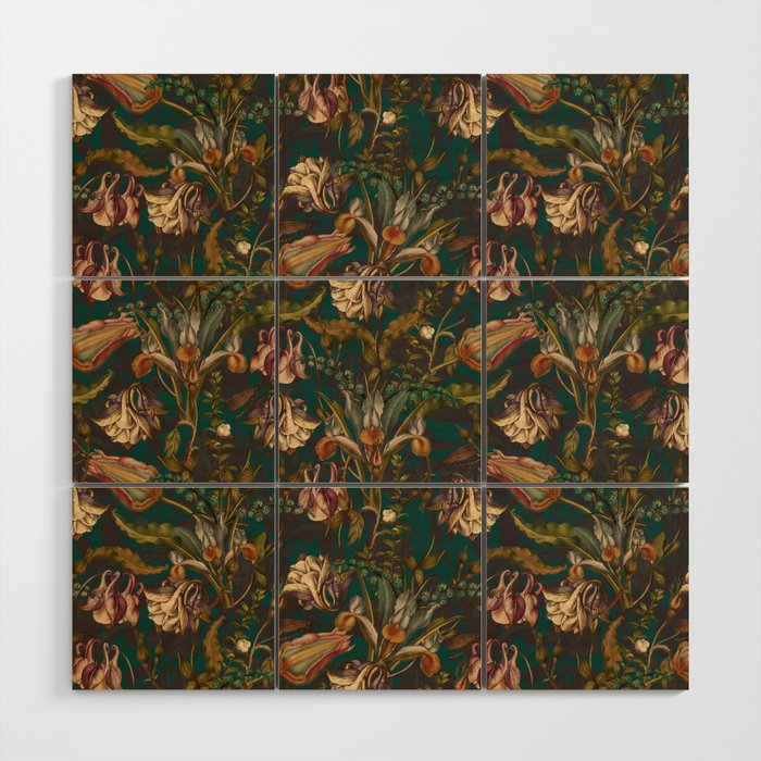 Midnight Summer Garden Wood Wall Art Gallery Image 1