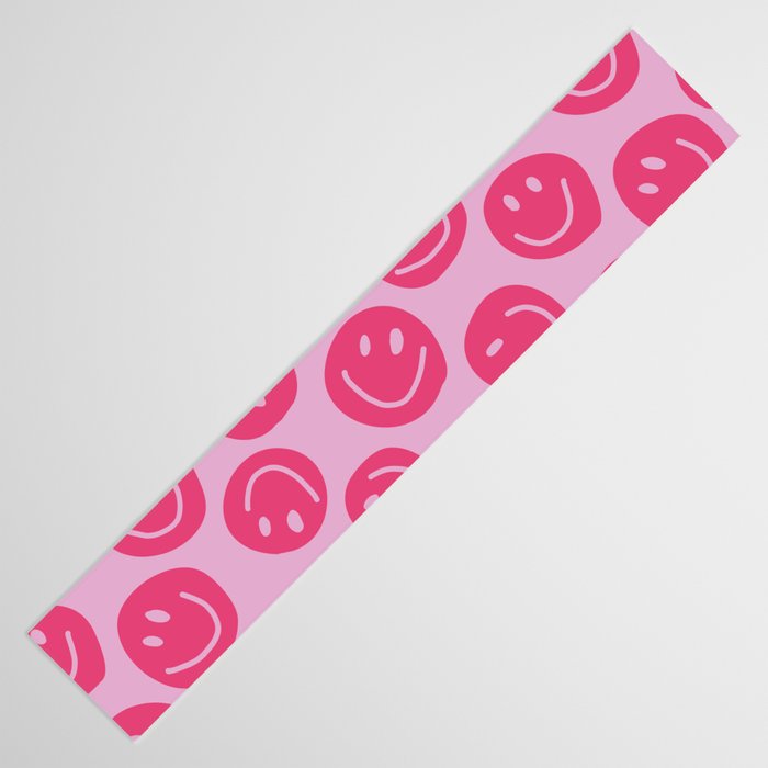Hot Pink Smiley Faces Table Runner Gallery Image 3