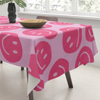 Hot Pink Smiley Faces Tablecloth Gallery Image 3