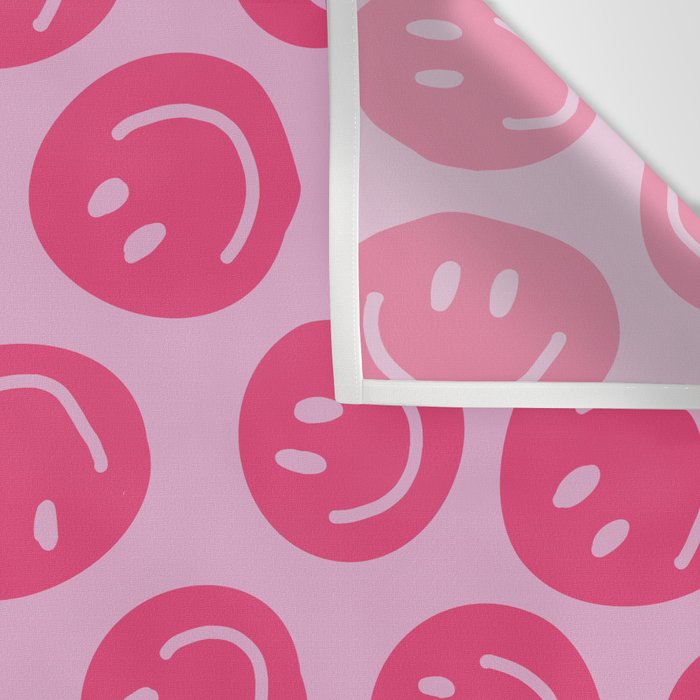 Hot Pink Smiley Faces Wall Tapestry Gallery Image 3