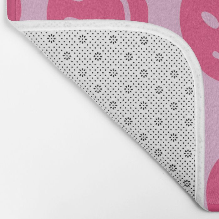 Hot Pink Smiley Faces Bath Mat Gallery Image 2
