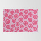 Hot Pink Smiley Faces Rug Gallery Image 2