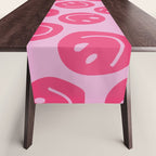 Hot Pink Smiley Faces Table Runner Gallery Image 1