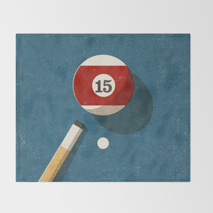 BILLIARDS / Ball 15 Throw Blanket Gallery Image 2