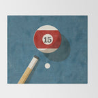 BILLIARDS / Ball 15 Throw Blanket Gallery Image 2