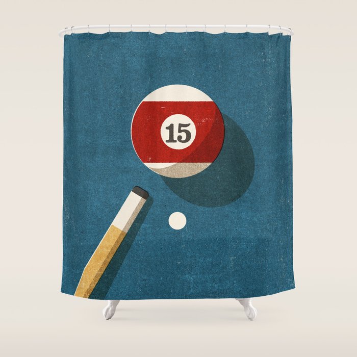 BILLIARDS / Ball 15 Shower Curtain Gallery Image 1