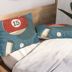 BILLIARDS / Ball 15 Pillow Sham Gallery Image 2