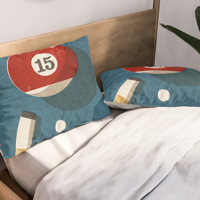 BILLIARDS / Ball 15 Pillow Sham Gallery Image 2
