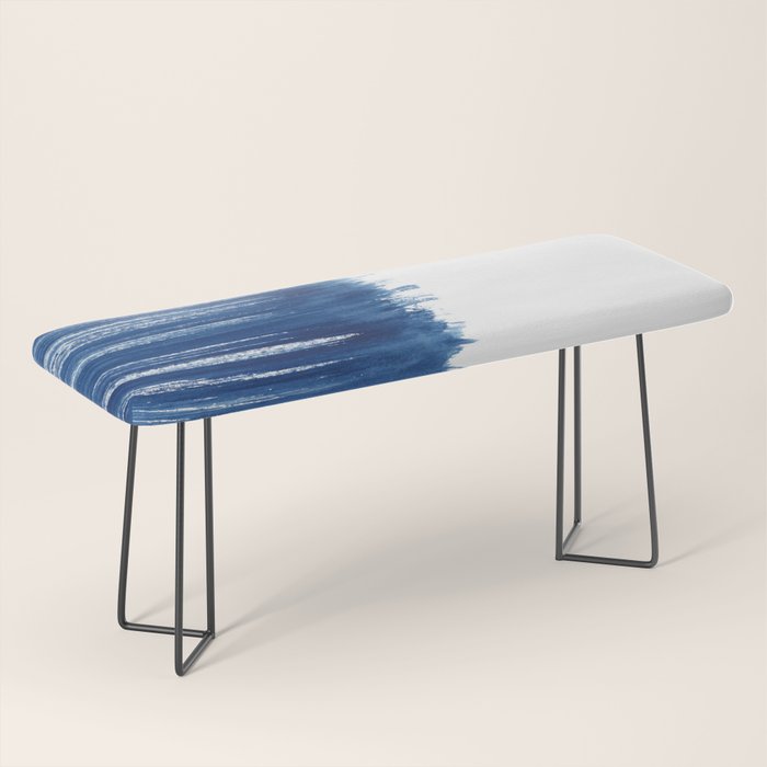 Indigo Abstract Brush Strokes | No. 5 Bench Gallery Image 1