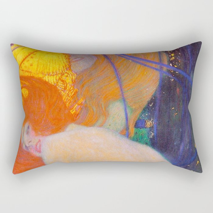 Gustav Klimt "Goldfische" (1) Rectangular Pillow Gallery Image 1