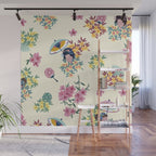 Pastel pink oriental pattern Wall Mural Gallery Image 1