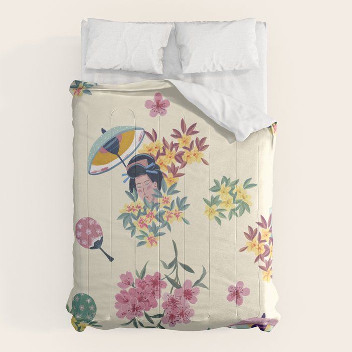 Pastel pink oriental pattern Comforter Gallery Image 6