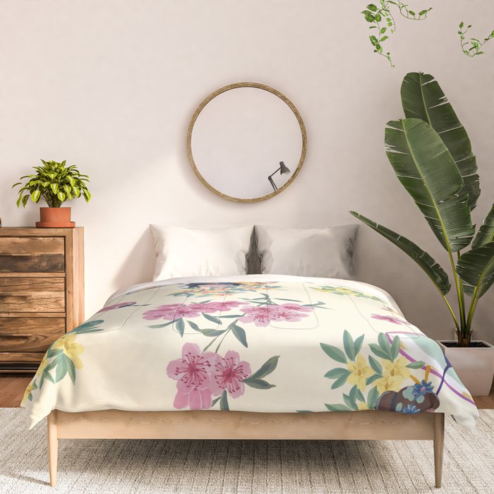 Pastel pink oriental pattern Comforter Gallery Image 3