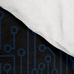 Reboot III BLUE Computer Circuit Board Pattern Comforter Gallery Image 4