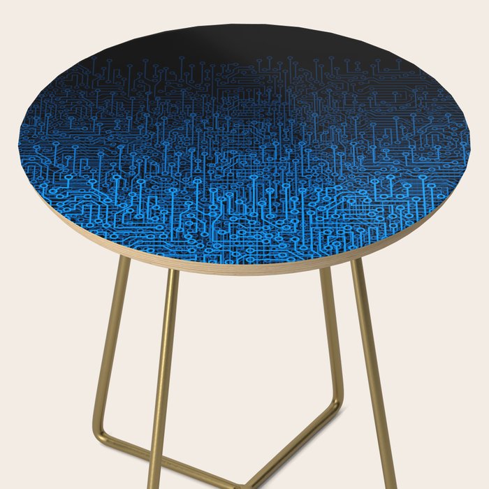 Reboot III BLUE Computer Circuit Board Pattern Side Table Gallery Image 2