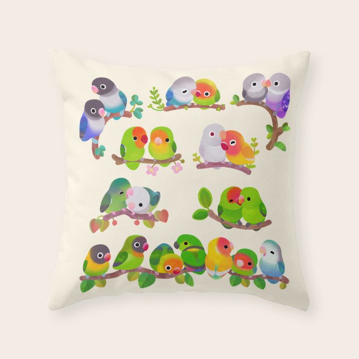 Lovebird Throw Pillow Gallery Image 6