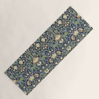 William Morris Vintage Lodden Indigo Blue Mineral Yoga Mat Gallery Image 1