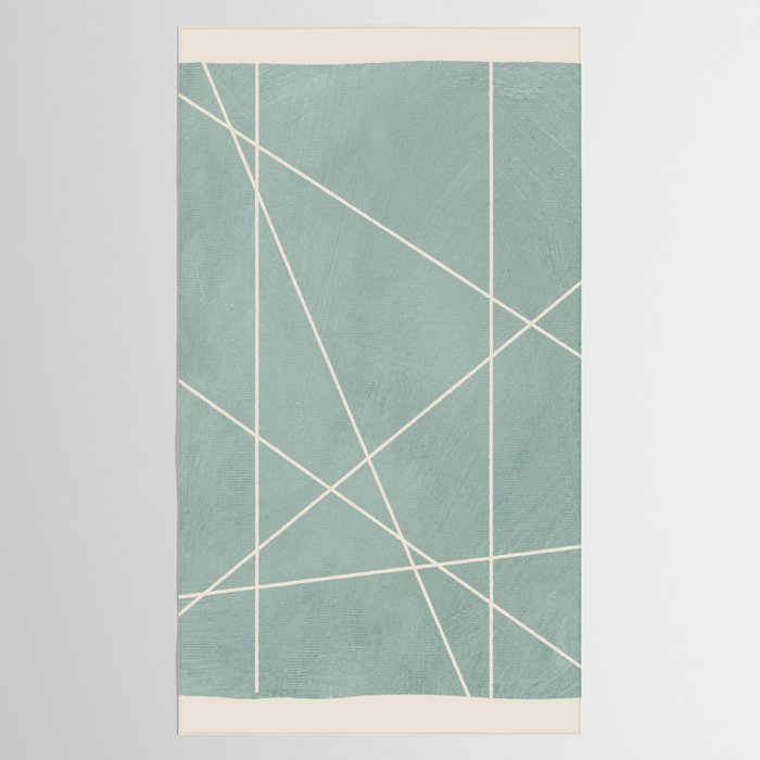 Light Green Line Art Minimalist Lines Simple Art Tablecloth Gallery Image 2