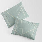 Light Green Line Art Minimalist Lines Simple Art Pillow Sham Gallery Image 3