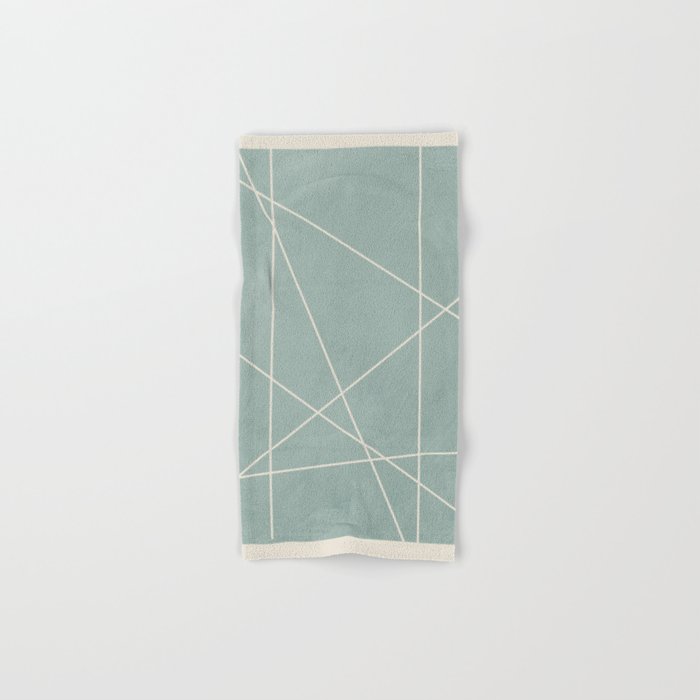 Light Green Line Art Minimalist Lines Simple Art Bath Towel Gallery Image 1