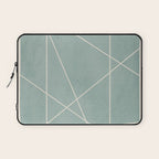 Light Green Line Art Minimalist Lines Simple Art Laptop Sleeve Gallery Image 1