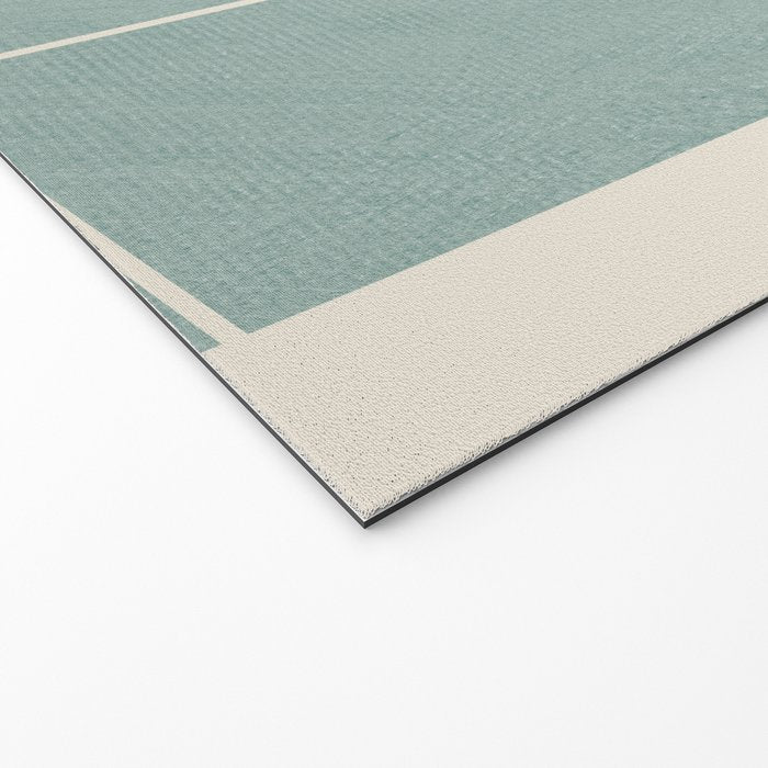 Light Green Line Art Minimalist Lines Simple Art Welcome Mat Gallery Image 2