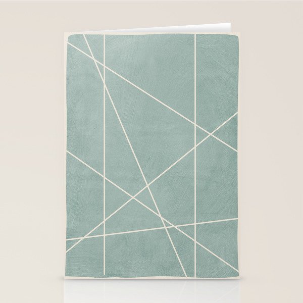 Light Green Line Art Minimalist Lines Simple Art Stationery Card Gallery Image 2