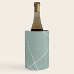 Light Green Line Art Minimalist Lines Simple Art Wine Chiller Gallery Image 1