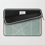 Light Green Line Art Minimalist Lines Simple Art Laptop Sleeve Gallery Image 2