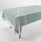 Light Green Line Art Minimalist Lines Simple Art Tablecloth Gallery Image 1