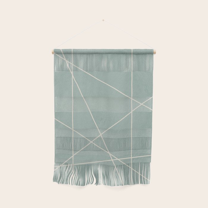 Light Green Line Art Minimalist Lines Simple Art Wall Hanging Gallery Image 1