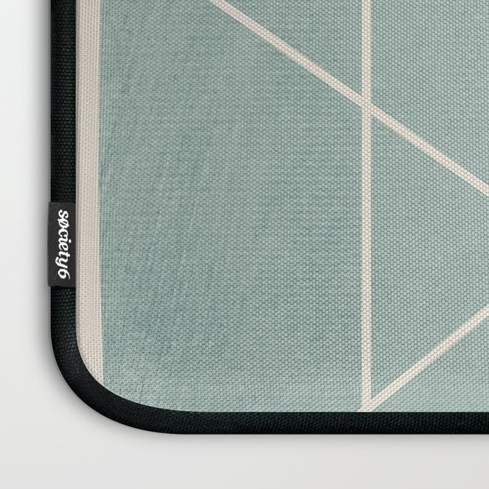 Light Green Line Art Minimalist Lines Simple Art Laptop Sleeve Gallery Image 3