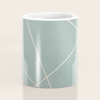 Light Green Line Art Minimalist Lines Simple Art Coffee Mug Gallery Image 4